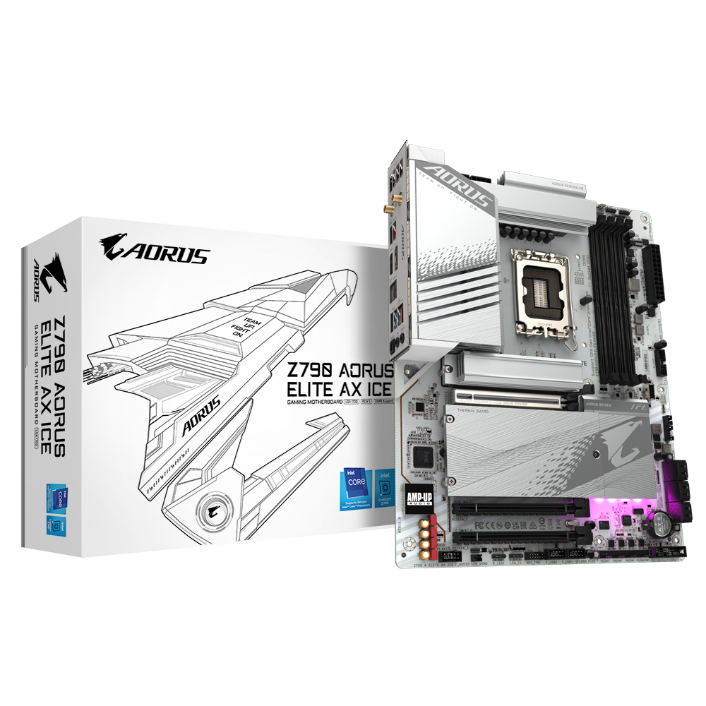 Gigabyte Z Aorus Elite Ax Ice Ddr Motherboard Wifi Redline